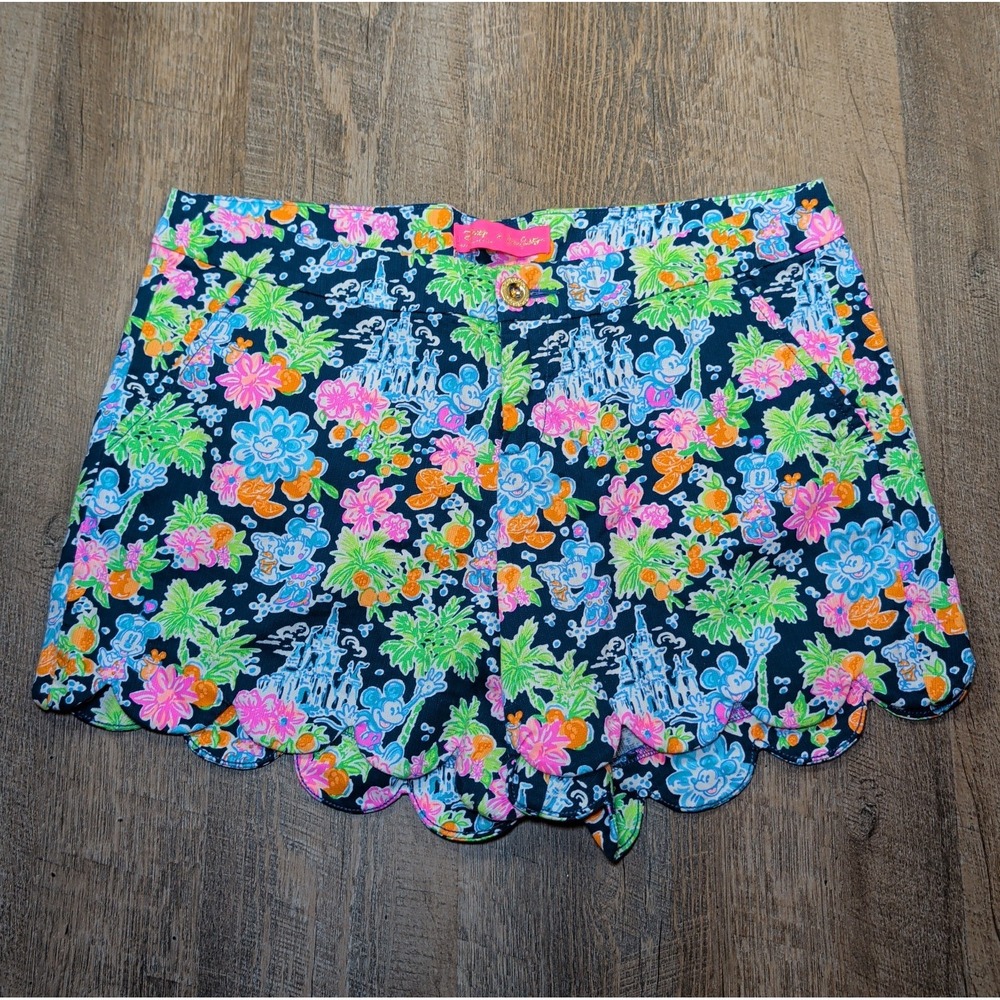 Disney x Lilly Pulitzer Mickey & Minnie Mouse Buttercup Shorts Womens Size 10